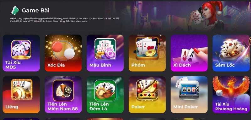 uk88Nhà cái UK88 cung cấp hệ thống game bài chất lượng cho cược thủ