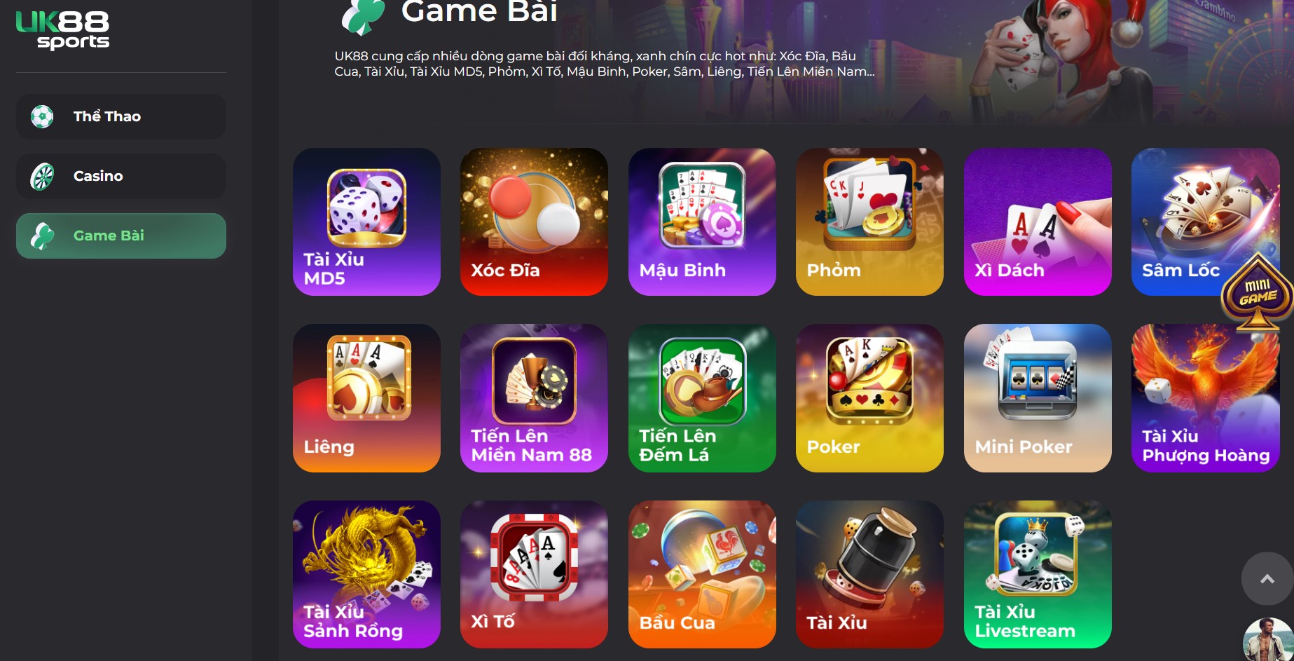 Sân chơi game Tài xỉu tại UK88 như thế nào? 