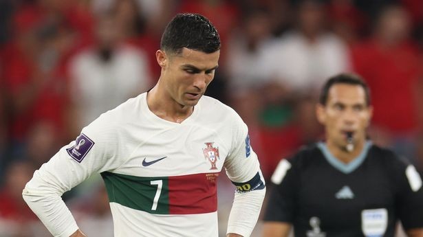 Hình ảnh Ronaldo với phong độ sa sút tại World Cup 2022