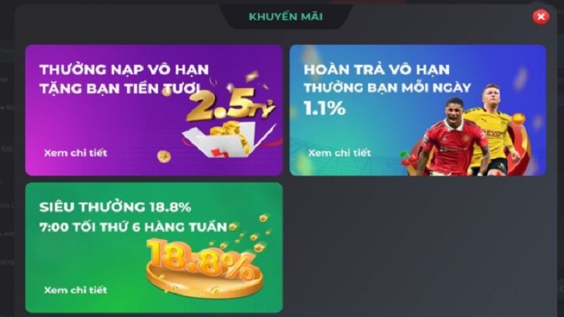 Khuyến mãi tặng lên đến 110% giá trị thẻ nạp