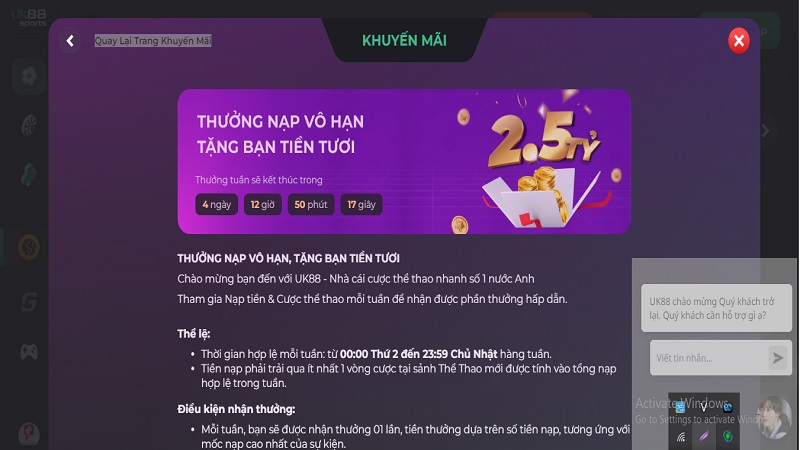 Tặng 200% giá trị nạp cược cho thành viên mới