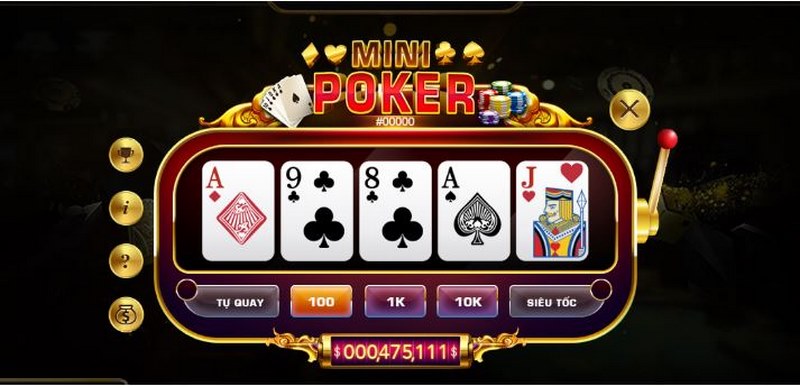 luật phân định thắng thua mini poker uk88