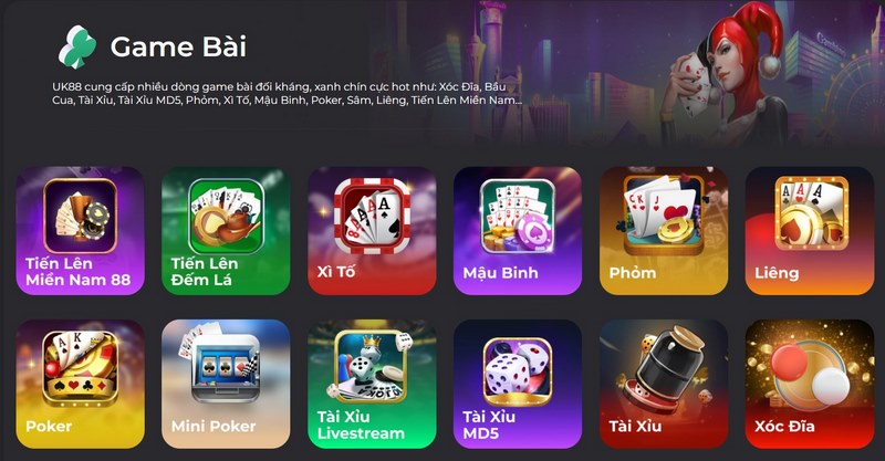 game Tài xỉu từ UK88